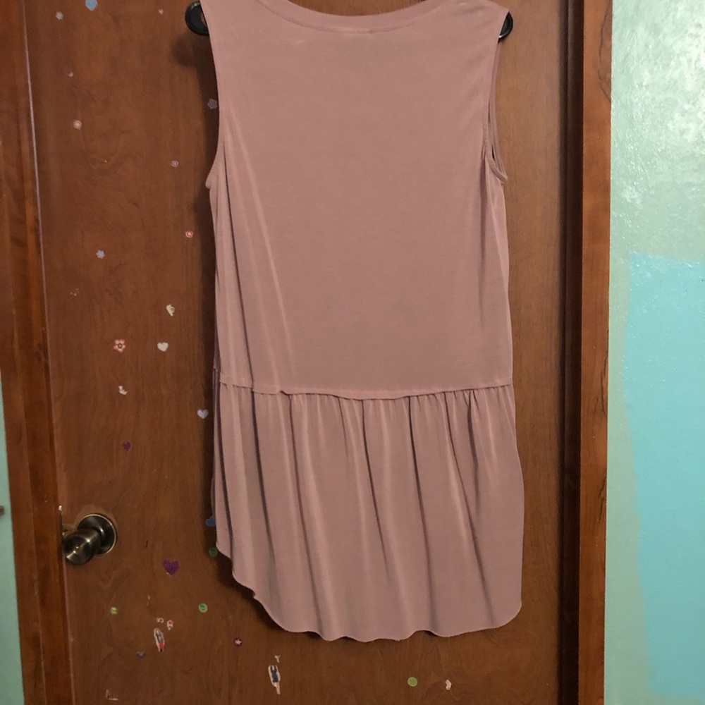 Mote High Low Sleeveless Mauve Pink Blouse EUC - Picture 3 of 9